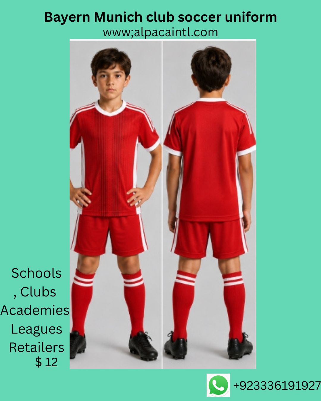Bayern Munich club soccer uniform